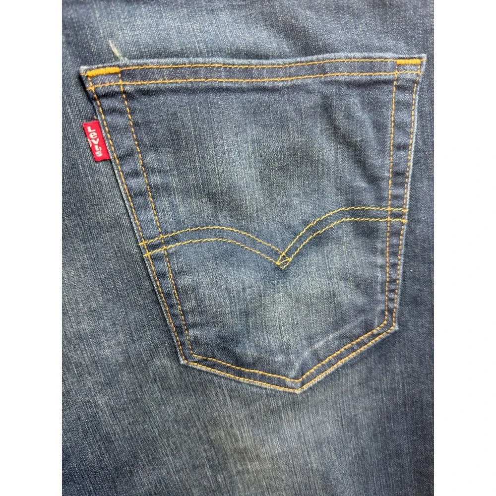 Levi's 514 Straight Fit Jeans Mens‎ Blue Medium Wash Denim 35x30